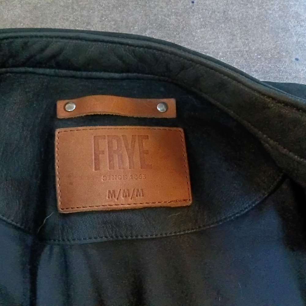 Frye Black Lamb Leather Racer Jacket - Picture 2 of 3